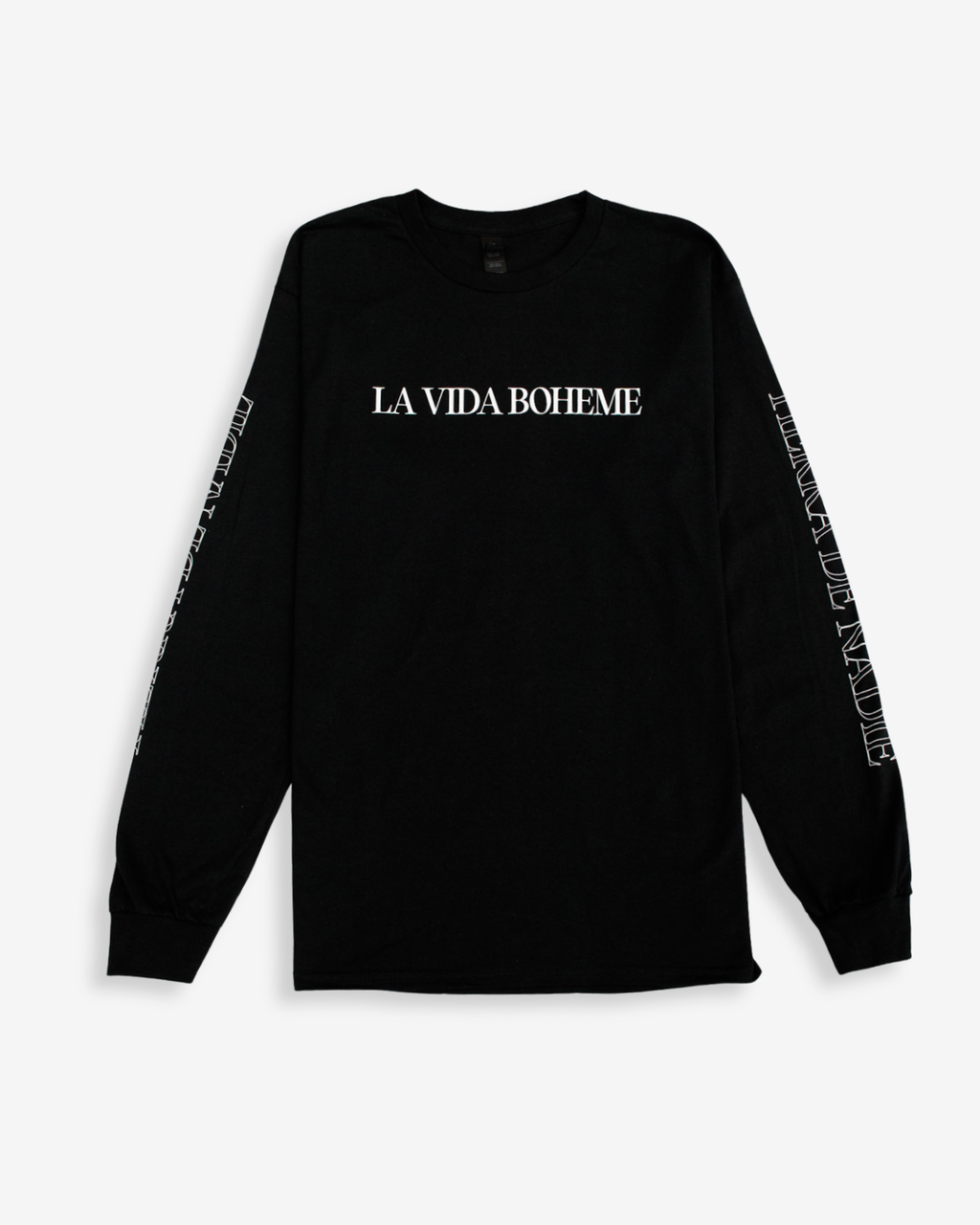 Long-Sleeve Tee with Album Artwork - Black