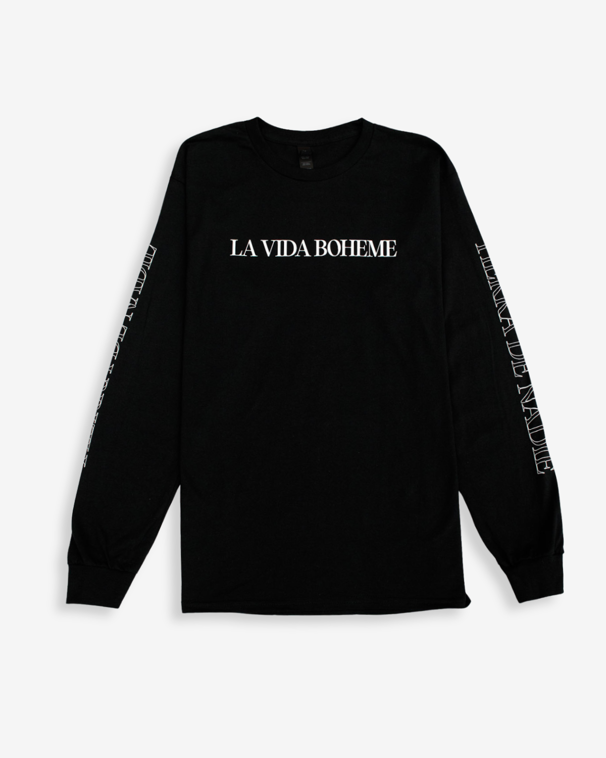 Long-Sleeve Tee with Album Artwork - Black