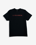 Short-Sleeve Tee with Text Print - Black