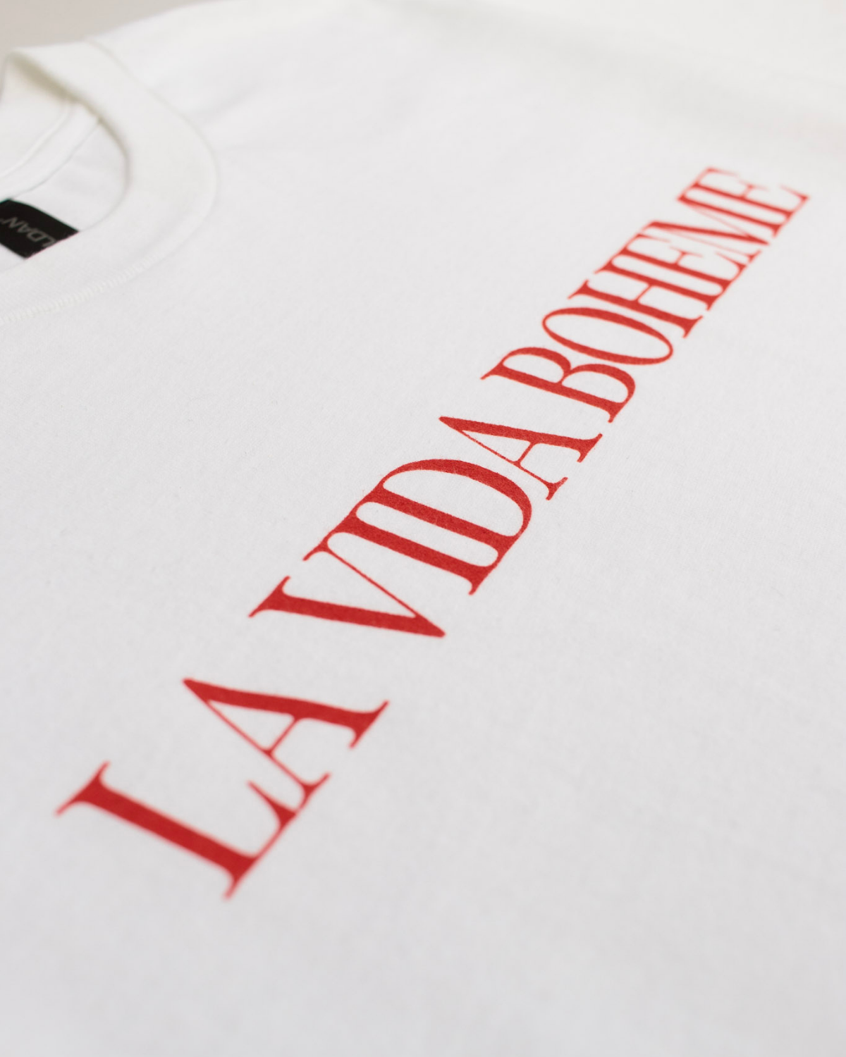 Short-Sleeve Tee with Text Print - White